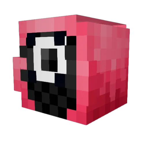 PixelMage Minecraft avatar head, 3D render