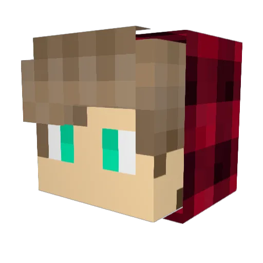 PixelNiik Minecraft avatar head, 3D render