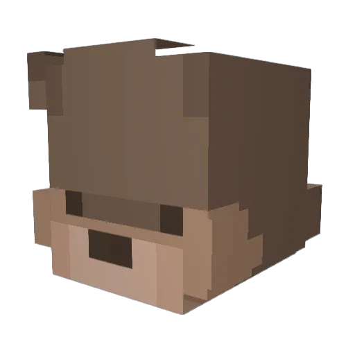 PixelPabloo Minecraft avatar head, 3D render