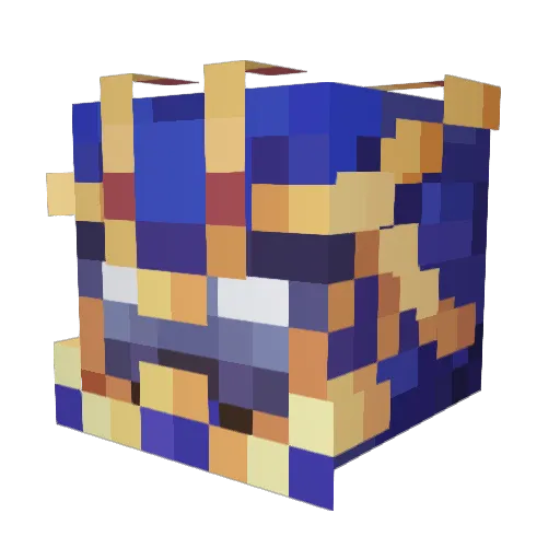 PixelPeek Minecraft avatar head, 3D render