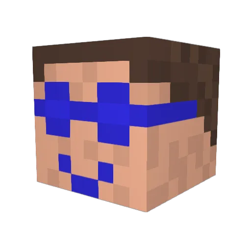 PixelPing Minecraft avatar head, 3D render