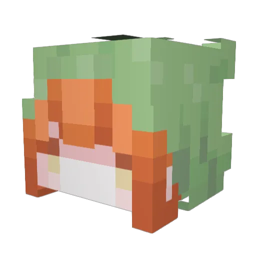 PixelPyromania Minecraft avatar head, 3D render