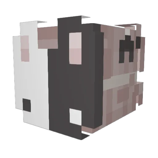PixelRose1 Minecraft avatar head, 3D render