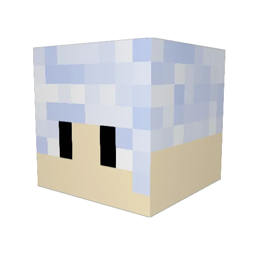 PixelSpeedruns Minecraft avatar head, 3D render
