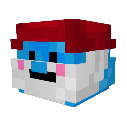 PixelTNT Minecraft avatar head, 3D render