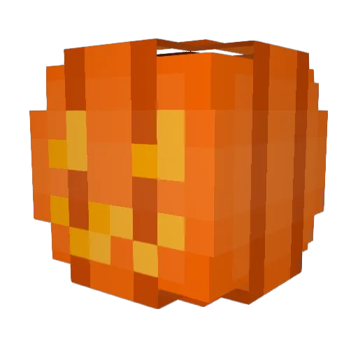PixelThePumpkin Minecraft avatar head, 3D render