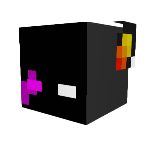 PixelVoidshy Minecraft avatar head, 3D render