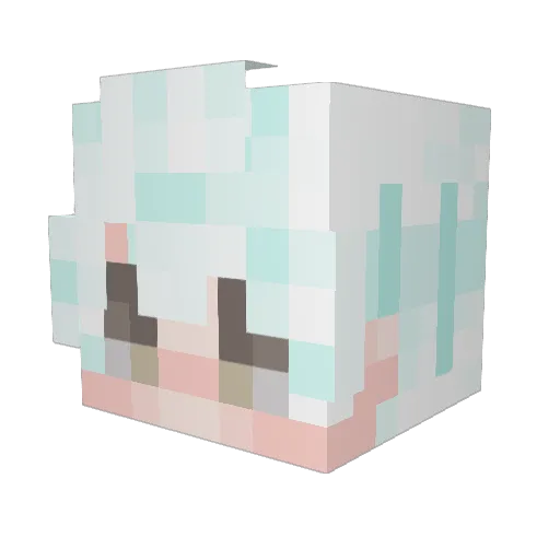 Pixel_Essence Minecraft avatar head, 3D render