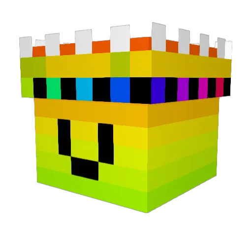 Pixel_Gabe Minecraft avatar head, 3D render