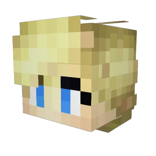 Pixel_Mangue Minecraft avatar head, 3D render