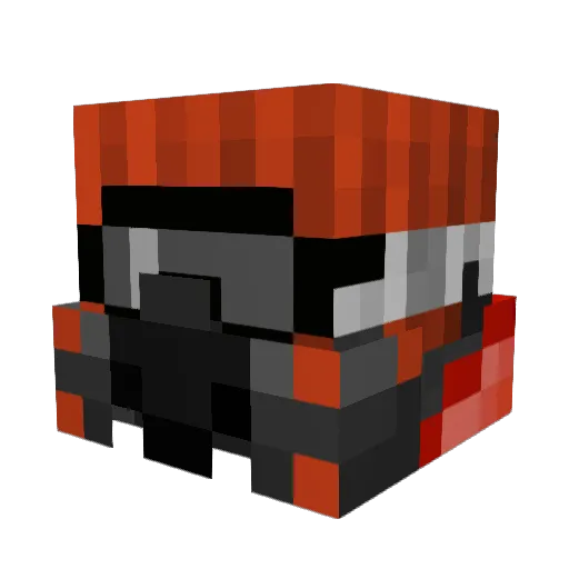 Pixel_P_Pig Minecraft avatar head, 3D render