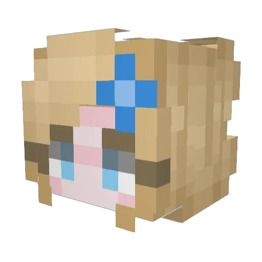 Pixel_Pixiess Minecraft avatar head, 3D render