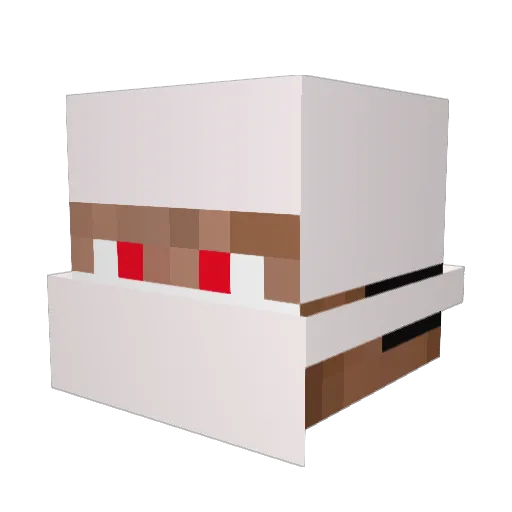 Pixel_Vray Minecraft avatar head, 3D render