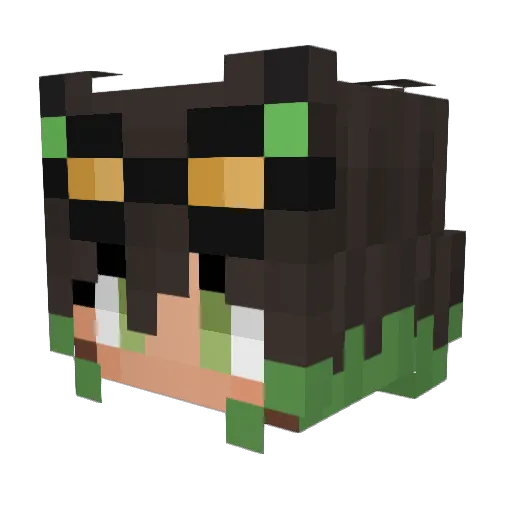 Pixel_Willow Minecraft avatar head, 3D render