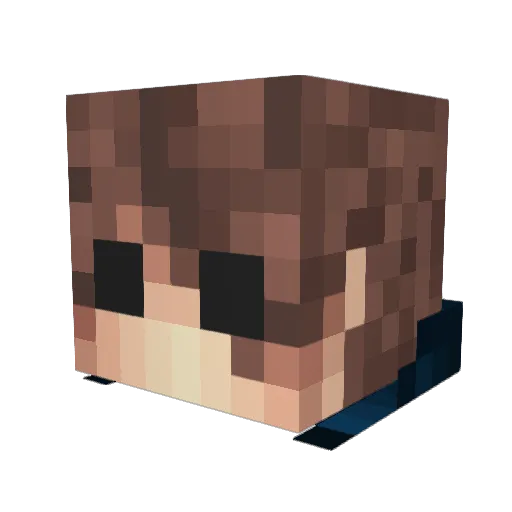 Pixel_Winter Minecraft avatar head, 3D render