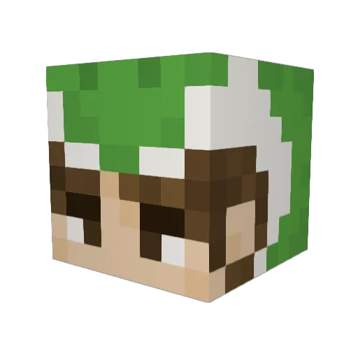 Pixel__Dan Minecraft avatar head, 3D render