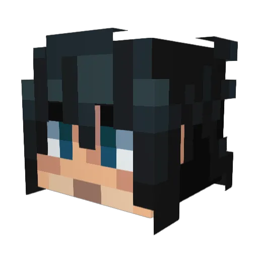 Pixel_z Minecraft avatar head, 3D render