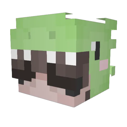 PixelatedBanter Minecraft avatar head, 3D render