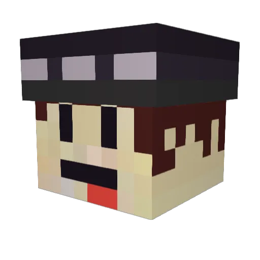 PixelatedCheese1 Minecraft avatar head, 3D render
