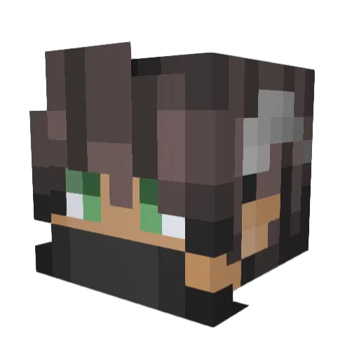PixelatedMob Minecraft avatar head, 3D render