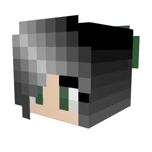 PixelatedMonster Minecraft avatar head, 3D render