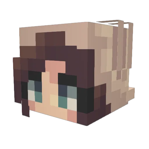 PixelatedSmile Minecraft avatar head, 3D render