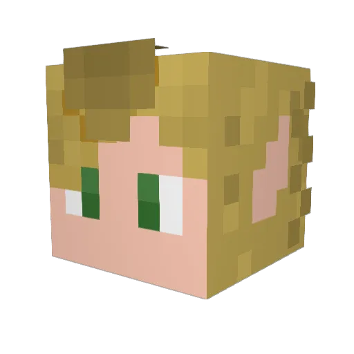Pixelated_Bean Minecraft avatar head, 3D render