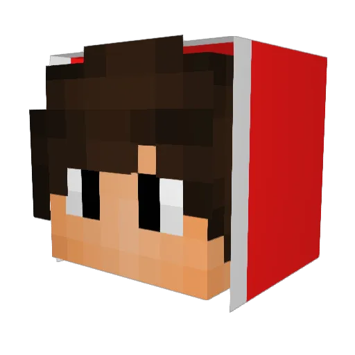 Pixelfibe Minecraft avatar head, 3D render