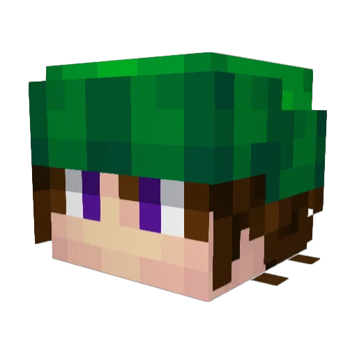 Pixelianso Minecraft avatar head, 3D render