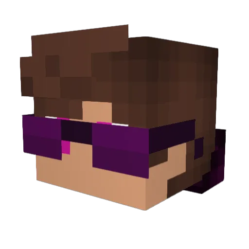 Pixeliste Minecraft avatar head, 3D render