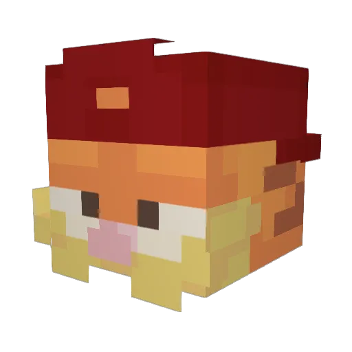 Pixelj6t Minecraft avatar head, 3D render