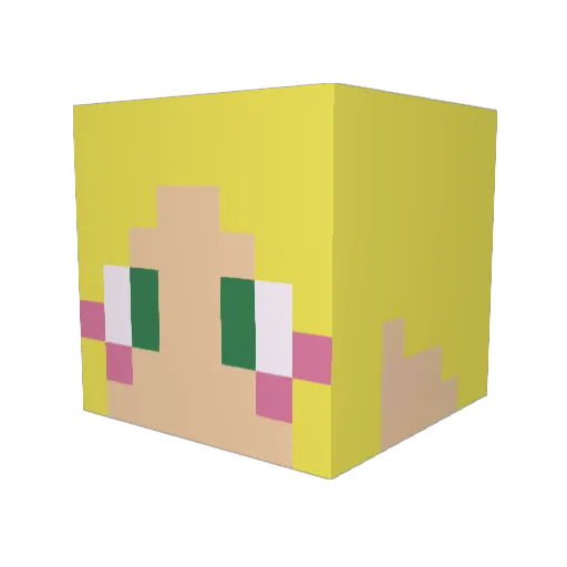 Pixeljade_ Minecraft avatar head, 3D render