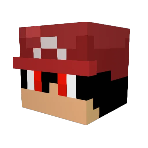 Pixellon Minecraft avatar head, 3D render