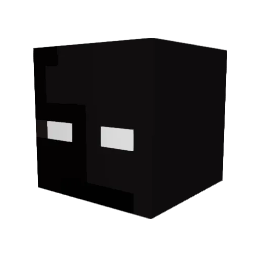 PixellyEnderman Minecraft avatar head, 3D render