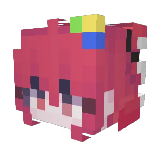PixelniIvar Minecraft avatar head, 3D render
