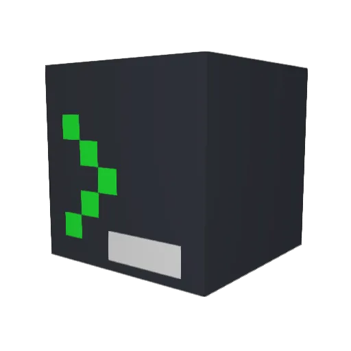 Pixeloid Minecraft avatar head, 3D render