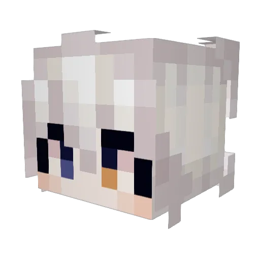 Pixelryllis Minecraft avatar head, 3D render