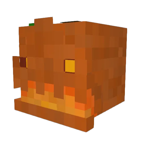 Pixelsquarebob Minecraft avatar head, 3D render