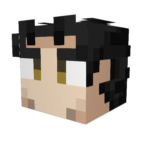Pixelstrudel Minecraft avatar head, 3D render