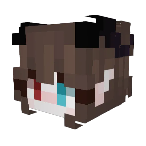 PixiVT Minecraft avatar head, 3D render