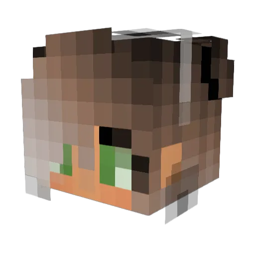 Pixie026 Minecraft avatar head, 3D render
