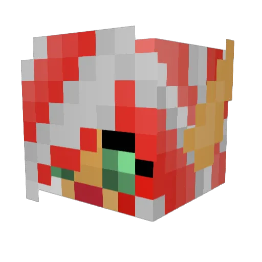 Pixie02 Minecraft avatar head, 3D render