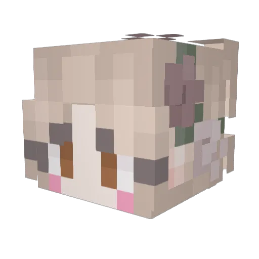 PixieDustDaisy Minecraft avatar head, 3D render