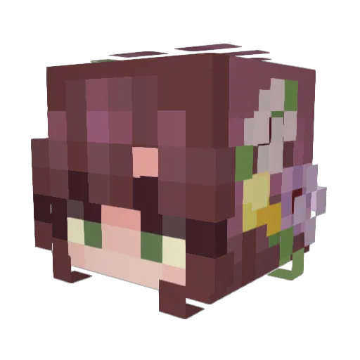 PixieLuko Minecraft avatar head, 3D render