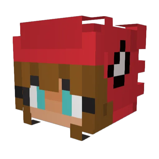 Pixieglory Minecraft avatar head, 3D render