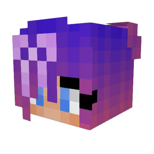 Pixielee14 Minecraft avatar head, 3D render