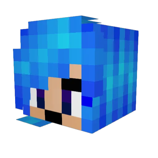 Pixielusion73 Minecraft avatar head, 3D render