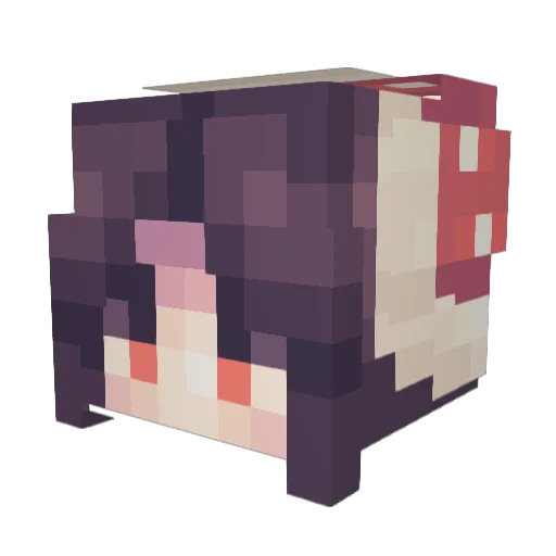 PixiesPetal Minecraft avatar head, 3D render