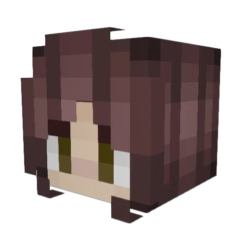PixiestoaFlame Minecraft avatar head, 3D render