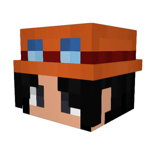 PixilDeer Minecraft avatar head, 3D render